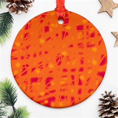 Orange Round Ornament (two Sides)  by Valentinaart