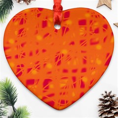 Orange Heart Ornament (2 Sides) by Valentinaart