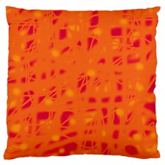 Orange Large Cushion Case (one Side) by Valentinaart