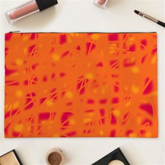 Orange Cosmetic Bag (xxl)  by Valentinaart