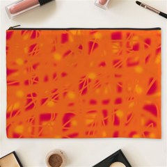 Orange Cosmetic Bag (xxxl)  by Valentinaart