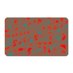 Red And Brown Magnet (rectangular)