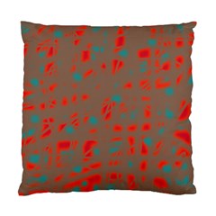 Red And Brown Standard Cushion Case (one Side) by Valentinaart