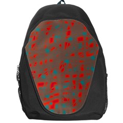 Red And Brown Backpack Bag by Valentinaart