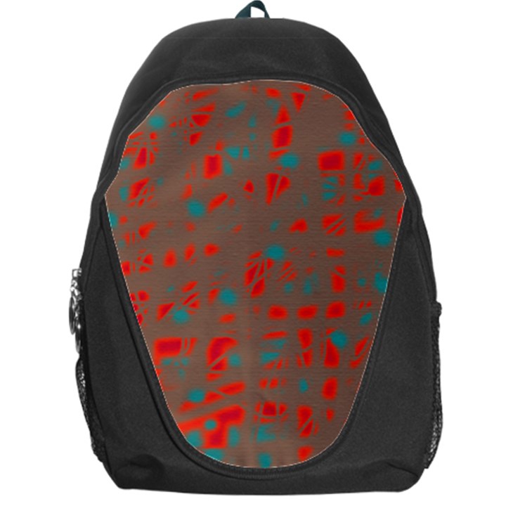 Red and brown Backpack Bag