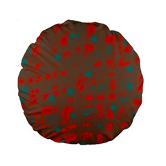 Red And Brown Standard 15  Premium Round Cushions