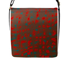 Red And Brown Flap Messenger Bag (l) 