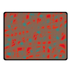 Red And Brown Double Sided Fleece Blanket (small) 