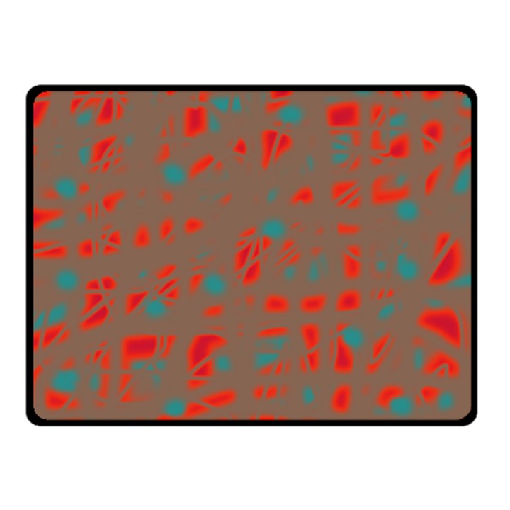 Red and brown Double Sided Fleece Blanket (Small) 