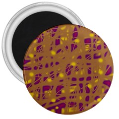 Brown And Purple 3  Magnets