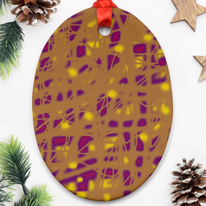 Brown and purple Ornament (Oval) 