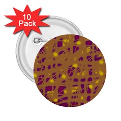 Brown And Purple 2 25  Buttons (10 Pack) 