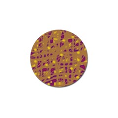 Brown And Purple Golf Ball Marker by Valentinaart