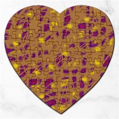 Brown And Purple Jigsaw Puzzle (heart)