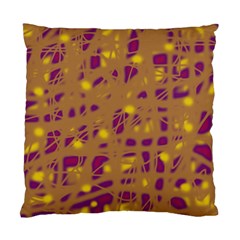 Brown And Purple Standard Cushion Case (one Side)