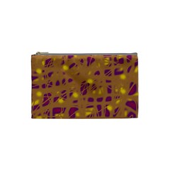 Brown And Purple Cosmetic Bag (small) 