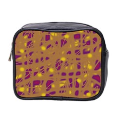 Brown And Purple Mini Toiletries Bag 2-side by Valentinaart