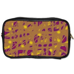 Brown And Purple Toiletries Bags 2-side