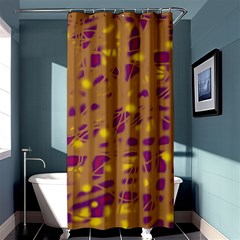 Brown And Purple Shower Curtain 36  X 72  (stall) 