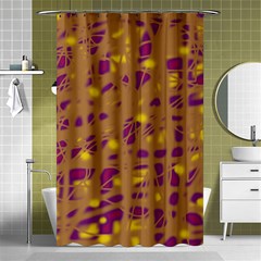 Brown And Purple Shower Curtain 48  X 72  (small) 