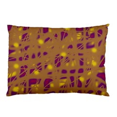 Brown And Purple Pillow Case (two Sides) by Valentinaart