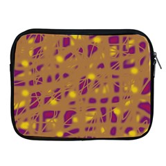 Brown And Purple Apple Ipad 2/3/4 Zipper Cases