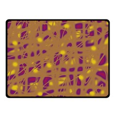 Brown And Purple Double Sided Fleece Blanket (small) 