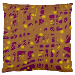 Brown And Purple Standard Flano Cushion Case (two Sides)