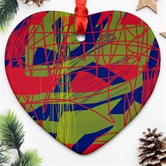 High Art By Moma Heart Ornament (2 Sides) by Valentinaart