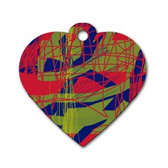 High Art By Moma Dog Tag Heart (one Side)