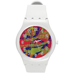 High Art By Moma Round Plastic Sport Watch (m)