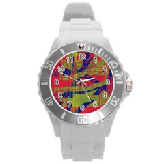 High Art By Moma Round Plastic Sport Watch (l)