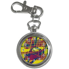 Yellow High Art Abstraction Key Chain Watches