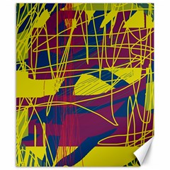 Yellow High Art Abstraction Canvas 8  X 10 