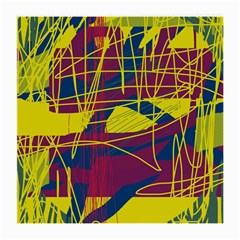 Yellow High Art Abstraction Medium Glasses Cloth