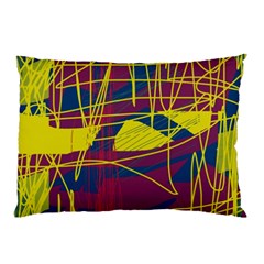 Yellow High Art Abstraction Pillow Case