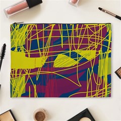 Yellow High Art Abstraction Cosmetic Bag (xl) by Valentinaart