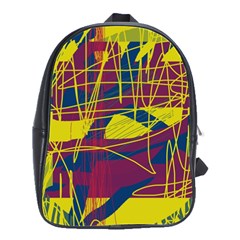 Yellow High Art Abstraction School Bags(large) 