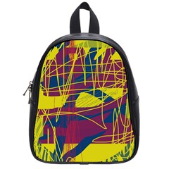 Yellow High Art Abstraction School Bags (small) 