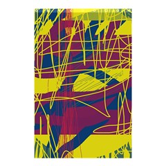 Yellow High Art Abstraction Shower Curtain 48  X 72  (small) 