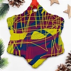 Yellow High Art Abstraction Ornament (snowflake) 