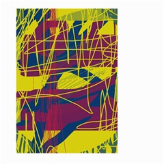 Yellow High Art Abstraction Large Garden Flag (two Sides)