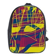 Yellow High Art Abstraction School Bags (xl) 