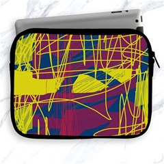 Yellow High Art Abstraction Apple Ipad 2/3/4 Zipper Cases by Valentinaart