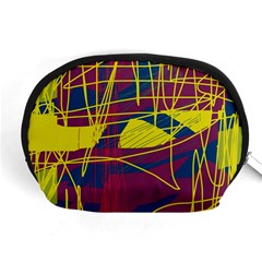 Yellow High Art Abstraction Accessory Pouches (medium) 