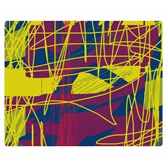 Yellow High Art Abstraction Double Sided Flano Blanket (medium) 