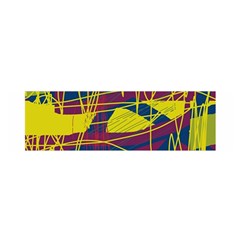 Yellow High Art Abstraction Satin Scarf (oblong)