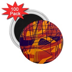 Orange High Art 2 25  Magnets (100 Pack) 