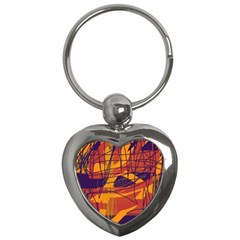 Orange High Art Key Chains (heart) 