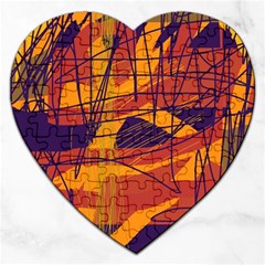 Orange High Art Jigsaw Puzzle (heart)